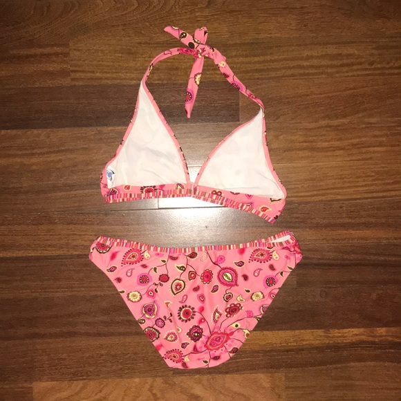Water Girl pink print bikini from Title 9 - Picture 2 of 5